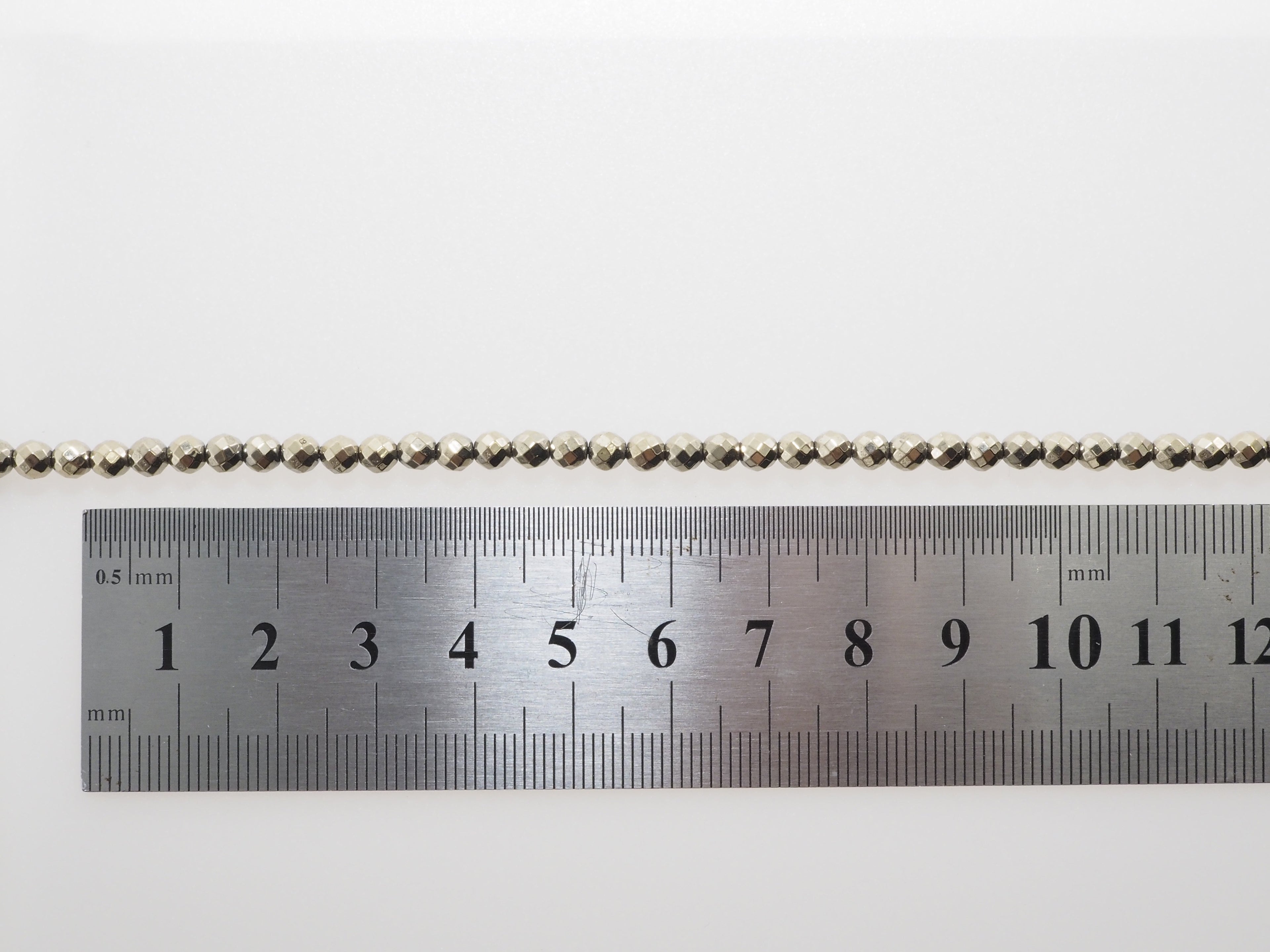 Pyrite Color Gold Hematite Faceted Round beads, Round 2mm/3mm/4mm/6mm/8mm/10mm/12mm, Natural Gemstone Beads, 16 inch Full strand, SKU#S93