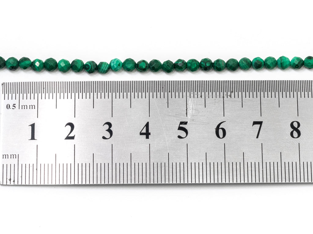 2mm 3mm 4mm Natural Faceted Malachite Round Beads, Green Gemstones Beads,Natural Malachite Beads,15.5" Full Strand,SKU#U105