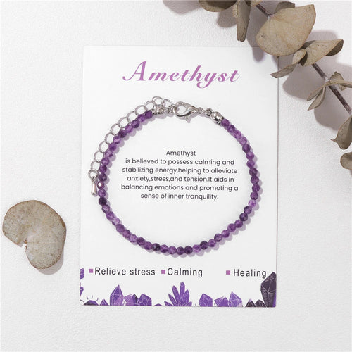 Faceted Gemstone Bead Bracelets