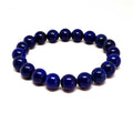 Blue Lapidary Beaded Bracelet Gemstone Stretch Bracelet